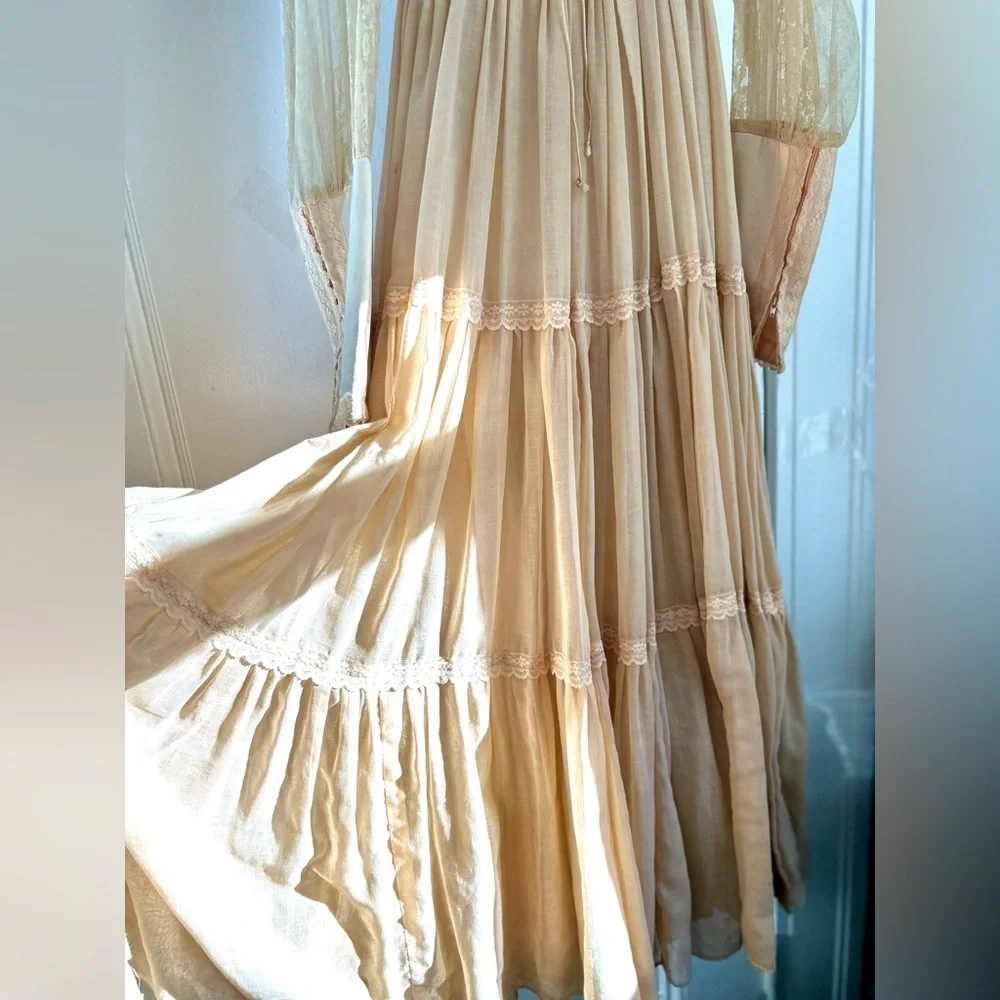 Vintage Gunne Sax by Jessica San Francisco Prairie Maxi Dress Size 7 - Picture 6 of 17